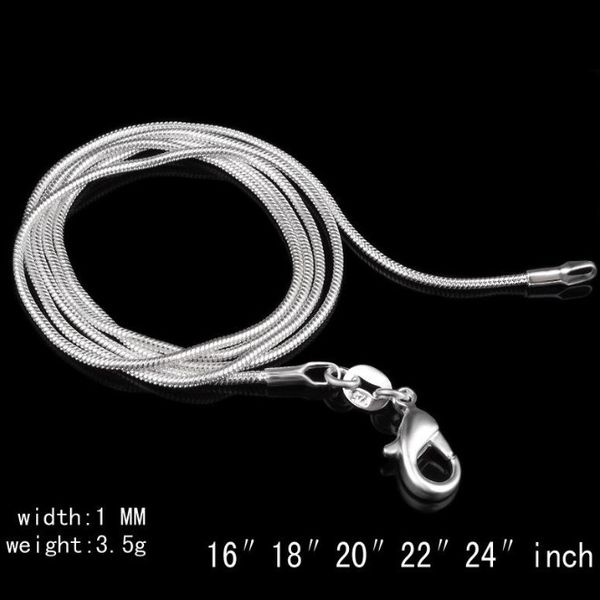 chains big 100 pcs 925 sterling silver smooth snake chain necklace lobster clasps chain jewelry size 1mm 16inch 24inch
chains big 100 pcs 925 sterling silver smooth snake chain necklace lobster clasps chain jewelry size 1mm 16inch 24inch