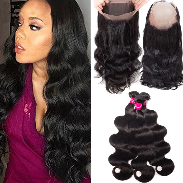 brazilian hair straight & body wave 3 bundldes virgin human hair bundles with 360 lace frontal closure braziliann peruvian malaysian hair, Black;brown
brazilian hair straight & body wave 3 bundldes virgin human hair bundles with 360 lace frontal closure braziliann peruvian malaysian hair, Black;brown