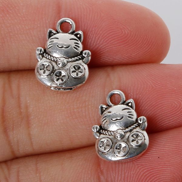 7pcs 11x15mm zinc alloy antique silver fortune cat diy charms pendants jewelry making diy, Bronze;silver
7pcs 11x15mm zinc alloy antique silver fortune cat diy charms pendants jewelry making diy, Bronze;silver