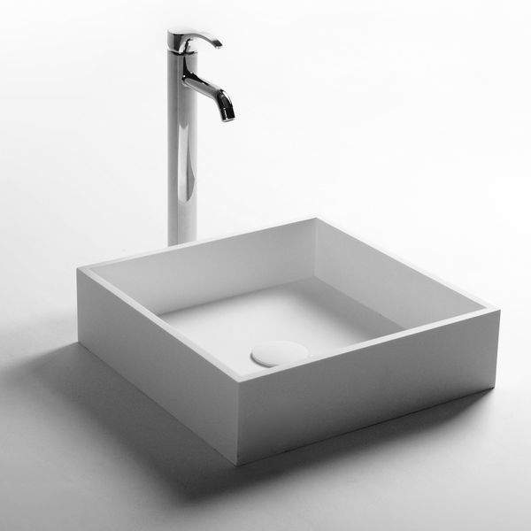 

rectangular bathroom solid surface stone counter vessel sink fashionable cloakroom stone vanity wash basin rs3831