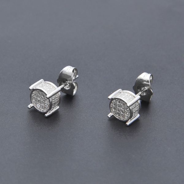 Hip Hop Iced Out Silver 3d Round Side CZ Simulated Lab Diamond Screw Back Stud Earring
Hip Hop Iced Out Silver 3d Round Side CZ Simulated Lab Diamond Screw Back Stud Earring