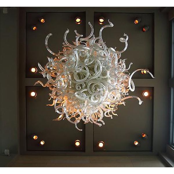 Modern Art Deco Home Designed Glass Chandelier Light Ac 110v 220v Mouth Blown Custom Made Glass Led Chandelier For Living Room Decor