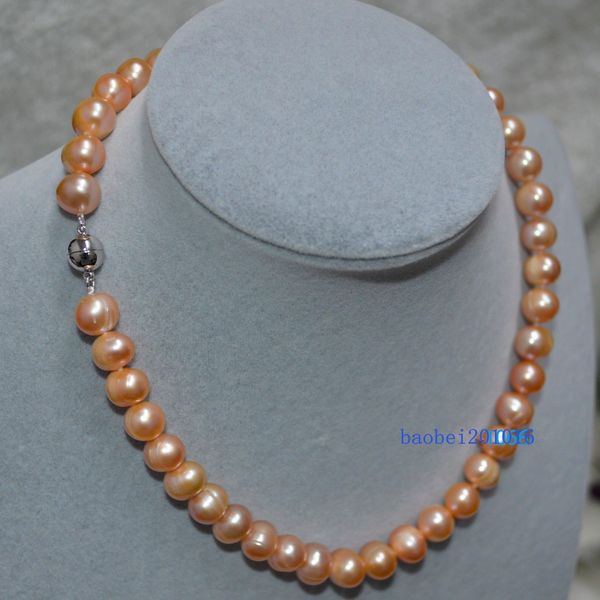 sting 9-10 mm natural sea water pink pearl necklace 18 inch, Silver
sting 9-10 mm natural sea water pink pearl necklace 18 inch, Silver