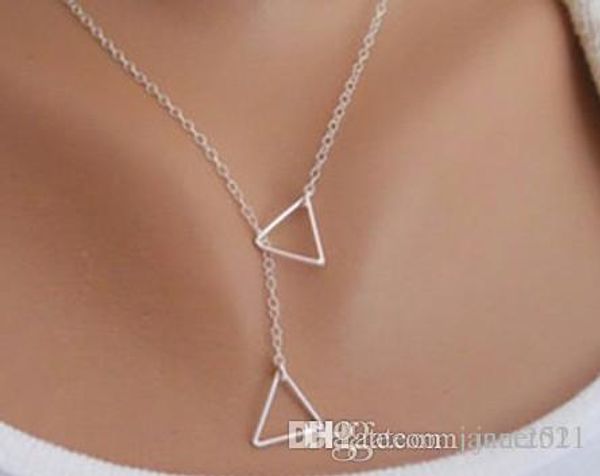 novelty double triangle chokers necklaces gold/silver tonenecklaces chunky necklaces womens jewelry chokers, Golden;silver
novelty double triangle chokers necklaces gold/silver tonenecklaces chunky necklaces womens jewelry chokers, Golden;silver