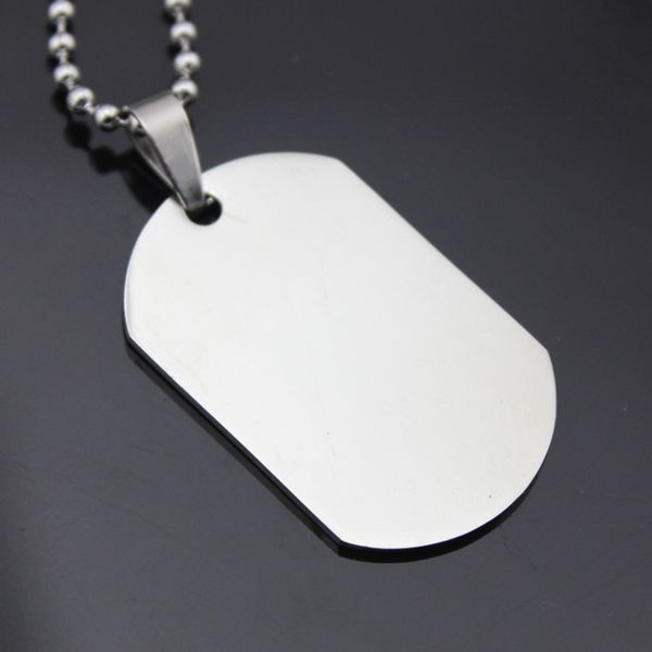 military army style silver tone polished dog tag men women stainless steel pendant bead chain necklace gift
military army style silver tone polished dog tag men women stainless steel pendant bead chain necklace gift
