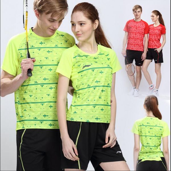 new li-ning badminton shirts,men and women game shorts sleeve round, collar summer quickly absorb tennis jersey badminton wear sets, White;yellow
new li-ning badminton shirts,men and women game shorts sleeve round, collar summer quickly absorb tennis jersey badminton wear sets, White;yellow