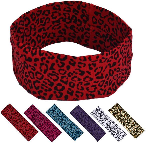 

леопардовый эластичный оголовье hairbands женщины спорт йога аксессуары для волос гл