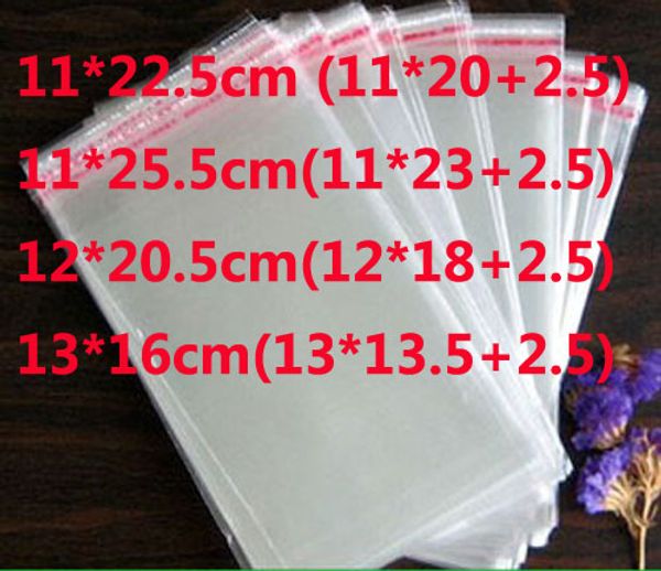 500pcs lot self adhesive seal poly bag opp packaging clear plastic package bag 11x22.5cm 11x25.5cm 12x20.5cm 13x16cm ing
500pcs lot self adhesive seal poly bag opp packaging clear plastic package bag 11x22.5cm 11x25.5cm 12x20.5cm 13x16cm ing