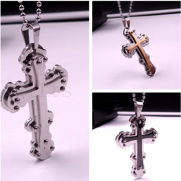 men's fashion silver/golden/black large cross pendant necklace cuba curb chain
men's fashion silver/golden/black large cross pendant necklace cuba curb chain