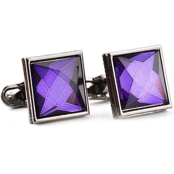 shirt classic cufflinks for mens brand big square purple crystal zircon fashion cuff link male luxury black gun plated wedding cuff button, Silver
shirt classic cufflinks for mens brand big square purple crystal zircon fashion cuff link male luxury black gun plated wedding cuff button, Silver