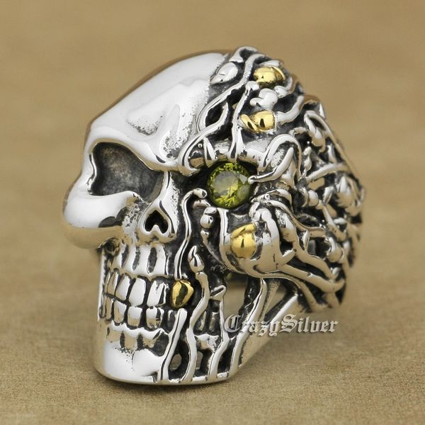black olive eye 925 sterling silver skull mens biker rocker punk ring 8v206 us size 7 ~ 15, Golden;silver
black olive eye 925 sterling silver skull mens biker rocker punk ring 8v206 us size 7 ~ 15, Golden;silver