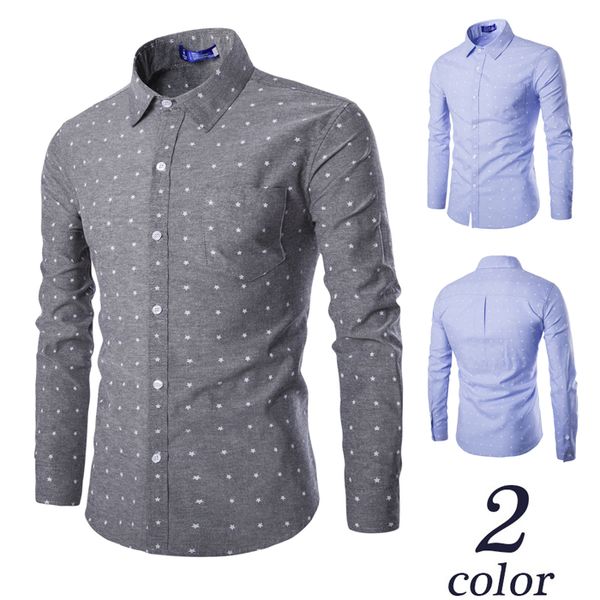 men's casual shirts oxford fresh five star printed long-sleeved shirt men casual dress shirts, White;black
men's casual shirts oxford fresh five star printed long-sleeved shirt men casual dress shirts, White;black