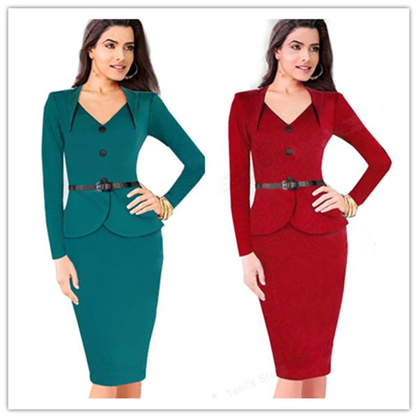 fashion vestidos mujer plus size woman robe autumn winter long sleeve elegant bodycon dresses ladies office work dress a1172, Black;pink
fashion vestidos mujer plus size woman robe autumn winter long sleeve elegant bodycon dresses ladies office work dress a1172, Black;pink