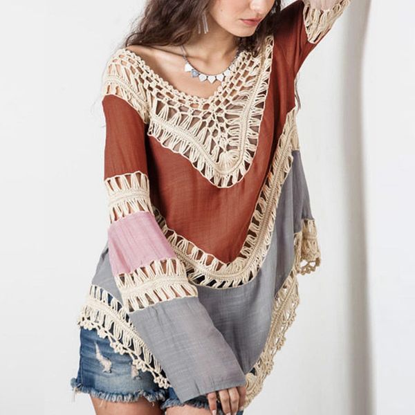 wholesale-zanzea summer style 2016 women blouses multicolor v neck lace crochet kimono blouse loose shirts blusas femininas, White
wholesale-zanzea summer style 2016 women blouses multicolor v neck lace crochet kimono blouse loose shirts blusas femininas, White