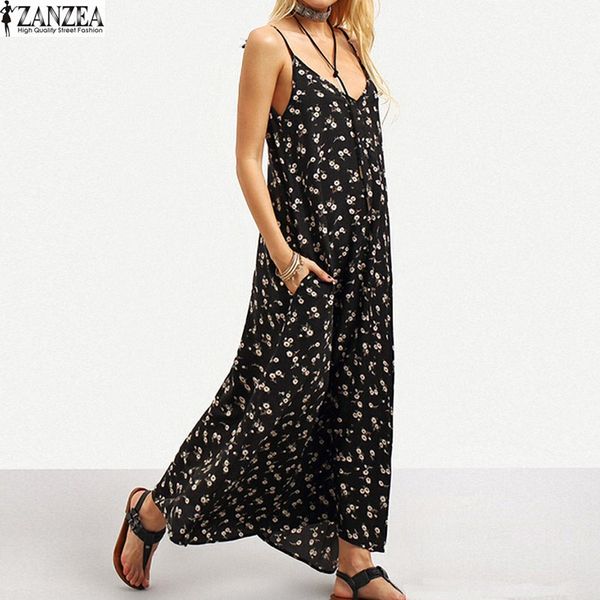 wholesale- zanzea womens vestidos v neck floral print sleeveless sundress summer beach evening strappy maxi long dress plus size, White;black
wholesale- zanzea womens vestidos v neck floral print sleeveless sundress summer beach evening strappy maxi long dress plus size, White;black