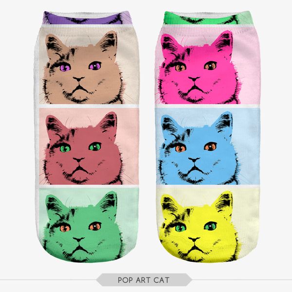 wholesale-2016 women/girl casual thin funny harajuku pop art cat print anklet socks chaussettes femmes rigolote calcetines, Black;white
wholesale-2016 women/girl casual thin funny harajuku pop art cat print anklet socks chaussettes femmes rigolote calcetines, Black;white
