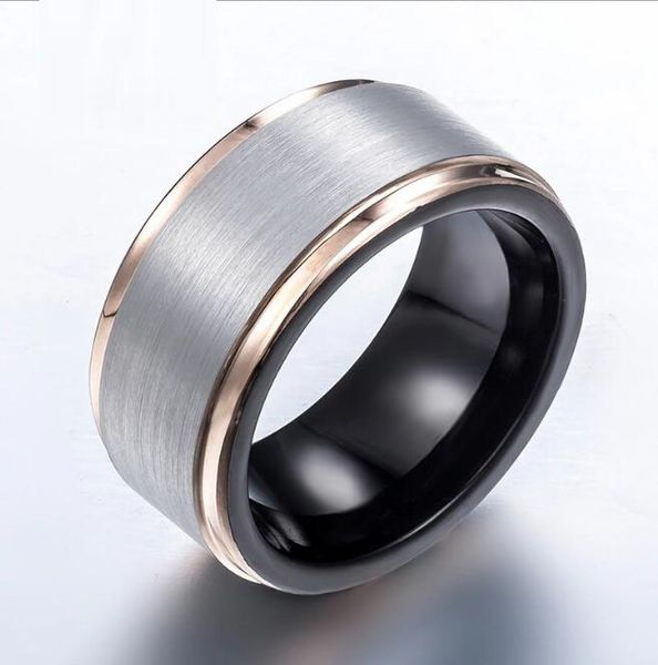 8mm pipe cut tungsten carbide ring step rose gold edges polish brush silver surface and black inside three color tungsten ring for men
8mm pipe cut tungsten carbide ring step rose gold edges polish brush silver surface and black inside three color tungsten ring for men