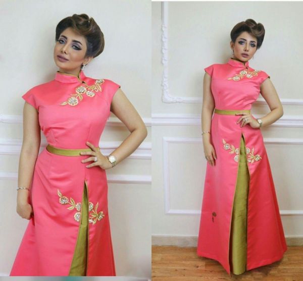 gorgeous embroidery evening gowns arabic kaftan chinese cheongsam style prom dresses cap sleeve floor length front split formal party dress, Black;red
gorgeous embroidery evening gowns arabic kaftan chinese cheongsam style prom dresses cap sleeve floor length front split formal party dress, Black;red