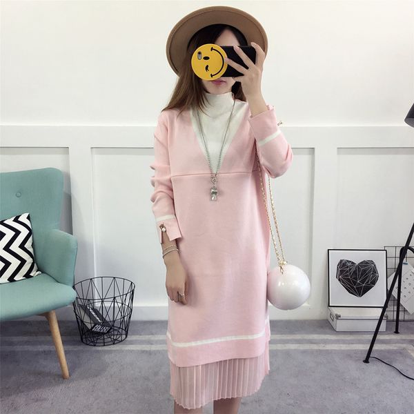 long sleeved maternity dress, spring autumn casual pearls clothes, r1ldds-44, White
long sleeved maternity dress, spring autumn casual pearls clothes, r1ldds-44, White