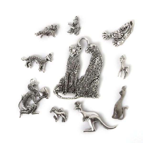 new 52pcs mixed tibetan silver plated tiger horse monkey charms pendant statement jewelry making diy handmade jewellery mix l, Bronze;silver
new 52pcs mixed tibetan silver plated tiger horse monkey charms pendant statement jewelry making diy handmade jewellery mix l, Bronze;silver