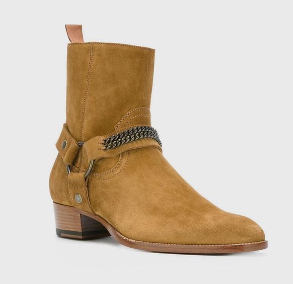 classic designer man sl wyatt 40 chain harness slp boots suede chelse high-fashion boots shoes martin boots, Black
classic designer man sl wyatt 40 chain harness slp boots suede chelse high-fashion boots shoes martin boots, Black