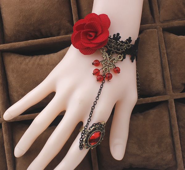 vintage rose lace bracelets with rings integrated jewelry flowers crystal handmade women stylish new arrival xmas gift 12pcs/lot, Golden;silver
vintage rose lace bracelets with rings integrated jewelry flowers crystal handmade women stylish new arrival xmas gift 12pcs/lot, Golden;silver