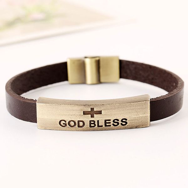 wide brown color leather lucky charm bracelets retro cross punk jewelry for women men fashion bangle, Golden;silver
wide brown color leather lucky charm bracelets retro cross punk jewelry for women men fashion bangle, Golden;silver
