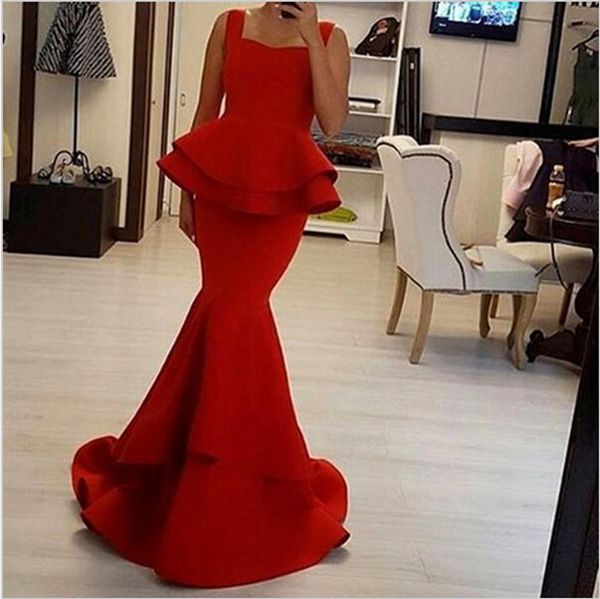 Elegant Red Mermaid Prom Dresses 2019 Newest Sweetheart Neck Peplum Floor Length Formal Evening Dress Gowns Cheap Party Gown Custom Made
Elegant Red Mermaid Prom Dresses 2019 Newest Sweetheart Neck Peplum Floor Length Formal Evening Dress Gowns Cheap Party Gown Custom Made