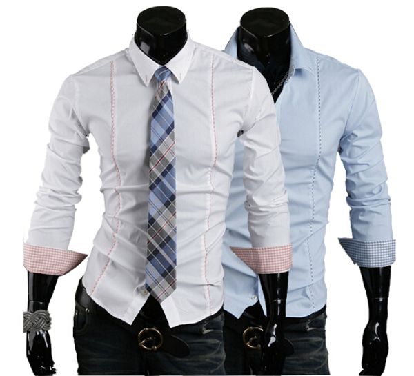 men dress shirts business long-sleeved shirt the korean style business casual long-sleeved shirt, White;black
men dress shirts business long-sleeved shirt the korean style business casual long-sleeved shirt, White;black