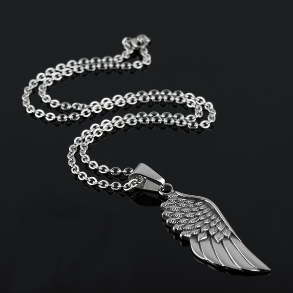 zhf jewelry silver black vintage stainless steel angel wings personality pendant necklace chain for men gifts
zhf jewelry silver black vintage stainless steel angel wings personality pendant necklace chain for men gifts