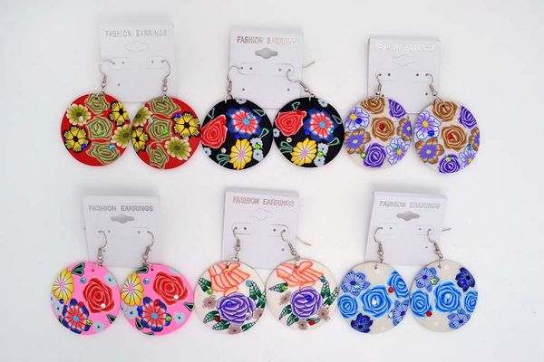 12pairs dangle silver plated mix colored fimo polymer clay fashion flower earrings ell gifts
12pairs dangle silver plated mix colored fimo polymer clay fashion flower earrings ell gifts