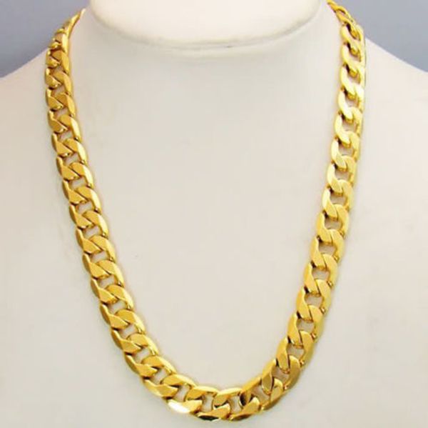 100% real 18k yellow fine gold 10mm men's necklace 24inch curb link 75g chain gf jewelrynickel not allergic, not easy to tarnish, Silver
100% real 18k yellow fine gold 10mm men's necklace 24inch curb link 75g chain gf jewelrynickel not allergic, not easy to tarnish, Silver
