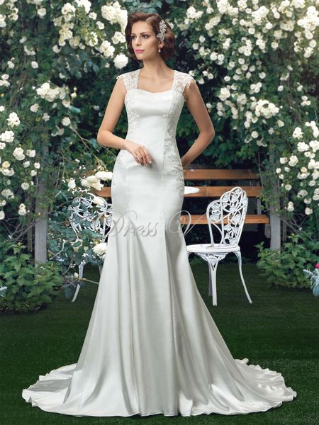 Romantic Mermaid Wedding Dresses 2019 High Quality Satin Court Train Lace Cap Sleeves Appliques Vestido de Noiva Bridal Dress Custom Made
Romantic Mermaid Wedding Dresses 2019 High Quality Satin Court Train Lace Cap Sleeves Appliques Vestido de Noiva Bridal Dress Custom Made