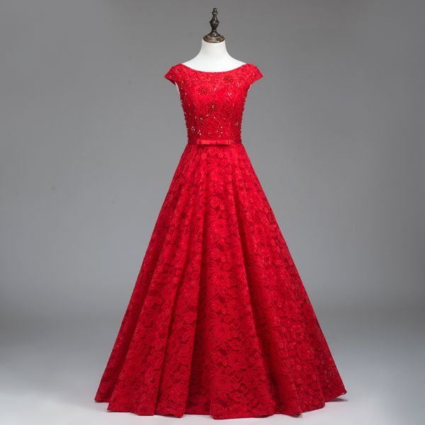 bateau neck lace evening dress long 2016 beaded evening gowns with appliques red party dress lace up, Black;red
bateau neck lace evening dress long 2016 beaded evening gowns with appliques red party dress lace up, Black;red