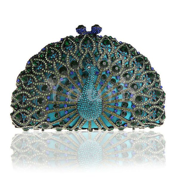 rhinestone peacock evening bag cutout alloy frame diamond clutch encrusted crystal hollow handbag purse with magnet clasp - sk
rhinestone peacock evening bag cutout alloy frame diamond clutch encrusted crystal hollow handbag purse with magnet clasp - sk