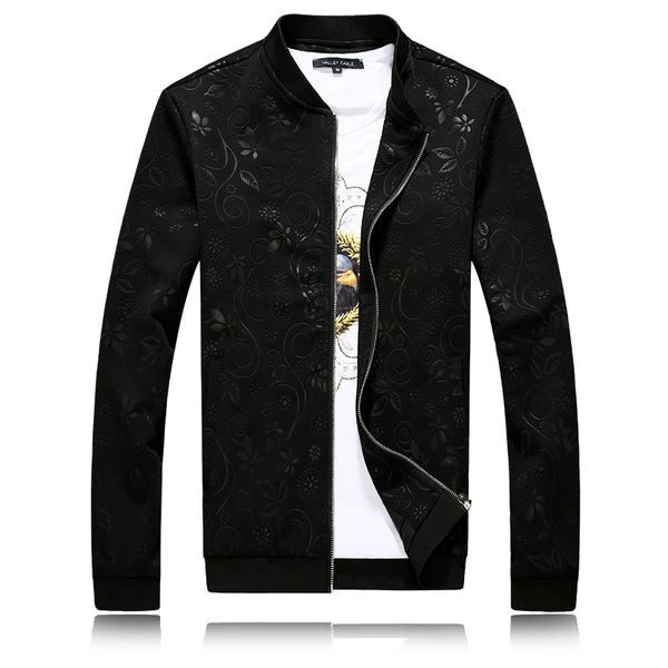 wholesale- new fashion mens bomber jackets and coats floral print black white baseball collar jacket men slim fit active windbreaker man, Black;brown
wholesale- new fashion mens bomber jackets and coats floral print black white baseball collar jacket men slim fit active windbreaker man, Black;brown