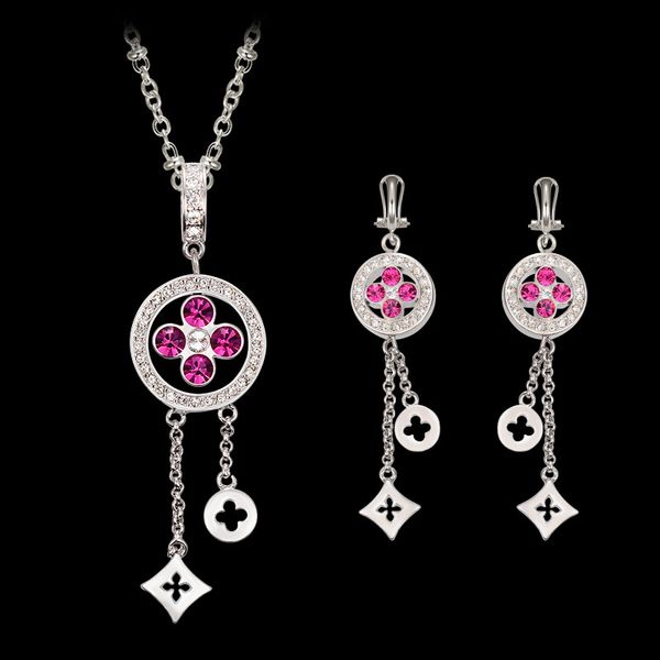 earrings necklace jewelry set exquisite fashion high grade rhinestone white gold plated flowers wedding jewelry 2-piece set wholesale js260, Silver
earrings necklace jewelry set exquisite fashion high grade rhinestone white gold plated flowers wedding jewelry 2-piece set wholesale js260, Silver