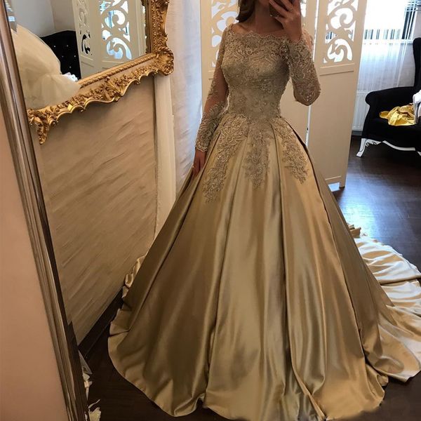 ball gown prom dress arabic off the shoulder lace appliqued long sleeve custom made formal dress evening party gowns, Black
ball gown prom dress arabic off the shoulder lace appliqued long sleeve custom made formal dress evening party gowns, Black