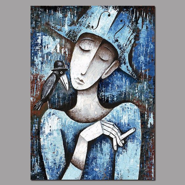 modern graffiti decoration black crow wall art picture smoking girl canvas painting print for living room home decor unframed
modern graffiti decoration black crow wall art picture smoking girl canvas painting print for living room home decor unframed