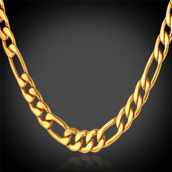 U7 cla ic figaro cuban link chain necklace 18k real gold plated 316l tainle teel fa hion men jewelry acce orie punk tyle
U7 cla ic figaro cuban link chain necklace 18k real gold plated 316l tainle teel fa hion men jewelry acce orie punk tyle