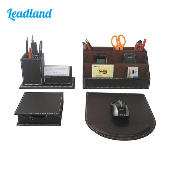 wholesale- modern style 4pcs/set leather desk decor stationery organizers sticker memo case pen holder mousepad t41h
wholesale- modern style 4pcs/set leather desk decor stationery organizers sticker memo case pen holder mousepad t41h
