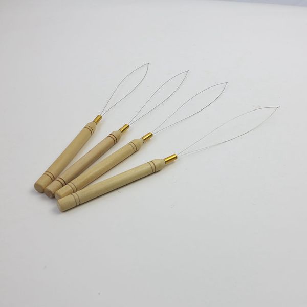 1 piece hook needle wooden handle threader loop pulling needle for micro hair extensions tools, Silver
1 piece hook needle wooden handle threader loop pulling needle for micro hair extensions tools, Silver