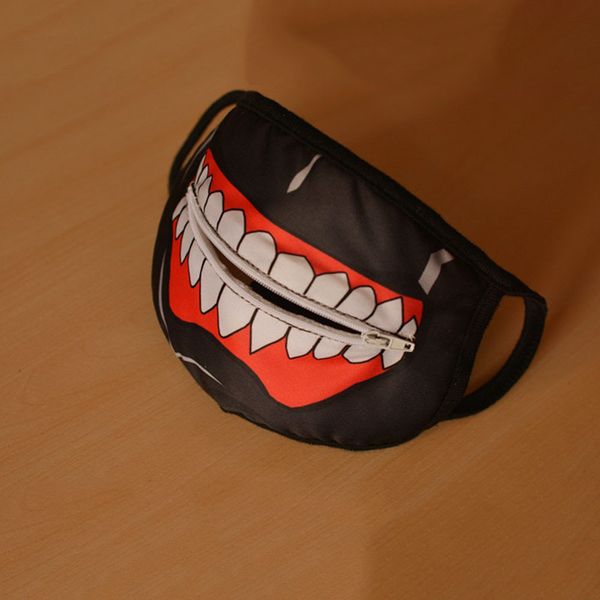 wholesale-tokyo ghoul mouth mask cotton white teeth style with zipper eat mask black dust ear loop face mask anime theme costume, Silver
wholesale-tokyo ghoul mouth mask cotton white teeth style with zipper eat mask black dust ear loop face mask anime theme costume, Silver