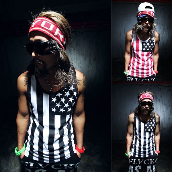 wholesale- fashion men tank t-shirt muscle sleeveless vest shirt men' summer vest fashion hipop usa national flag tank top, White;black
wholesale- fashion men tank t-shirt muscle sleeveless vest shirt men' summer vest fashion hipop usa national flag tank top, White;black