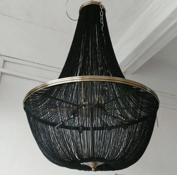 New luxury large chain tassel pendant lamp LED gold/silver customizable aluminum DIA 60cm 
New luxury large chain tassel pendant lamp LED gold/silver customizable aluminum DIA 60cm