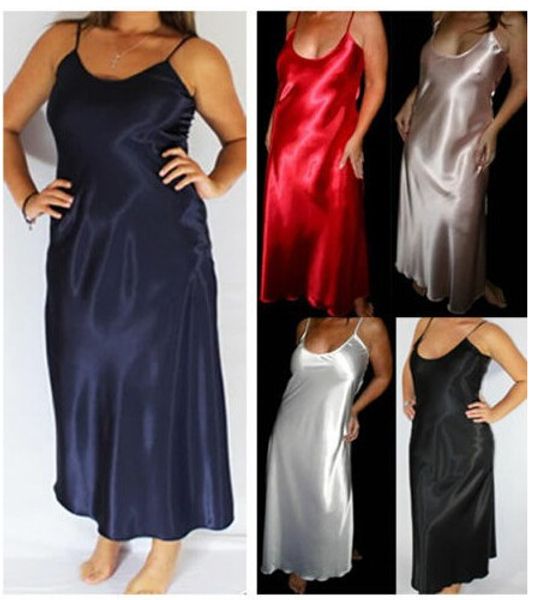 wholesale- plus size xxxl women maxi long satin sleepdress summer soft nightgown female faux silk sleepwear satin sleepshirts, Black;red
wholesale- plus size xxxl women maxi long satin sleepdress summer soft nightgown female faux silk sleepwear satin sleepshirts, Black;red
