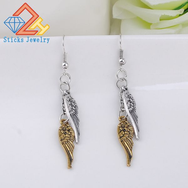 woman angel wing earrings earrings color plating factory outlets pendientes mujer 1pair/lot drop shipping, Silver
woman angel wing earrings earrings color plating factory outlets pendientes mujer 1pair/lot drop shipping, Silver