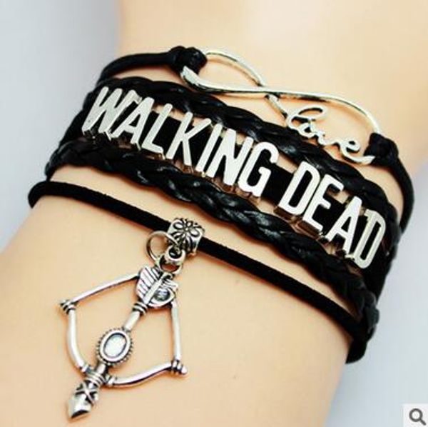 the walking dead arrow bow charm bracelet leathe bracelet arrow bow charm love daryl dixon bracelet vintage jewelry dhl, Golden;silver
the walking dead arrow bow charm bracelet leathe bracelet arrow bow charm love daryl dixon bracelet vintage jewelry dhl, Golden;silver