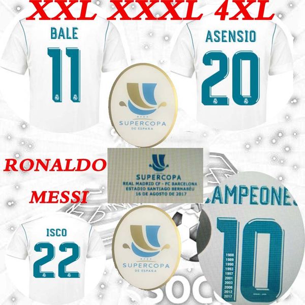 2017 spain super cup for 16 august real madrid home asensio ronaldo vs messi supercopa soccer jersey isco shirts uniforms sales xxl xxxl 4xl, Black;yellow
2017 spain super cup for 16 august real madrid home asensio ronaldo vs messi supercopa soccer jersey isco shirts uniforms sales xxl xxxl 4xl, Black;yellow