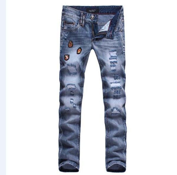 christmas gift for 2016 jeans male autumn new wave of the german brand skull slim feet jeans trousers, Blue
christmas gift for 2016 jeans male autumn new wave of the german brand skull slim feet jeans trousers, Blue